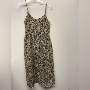 Leopard Print Spaghetti Strap Dress